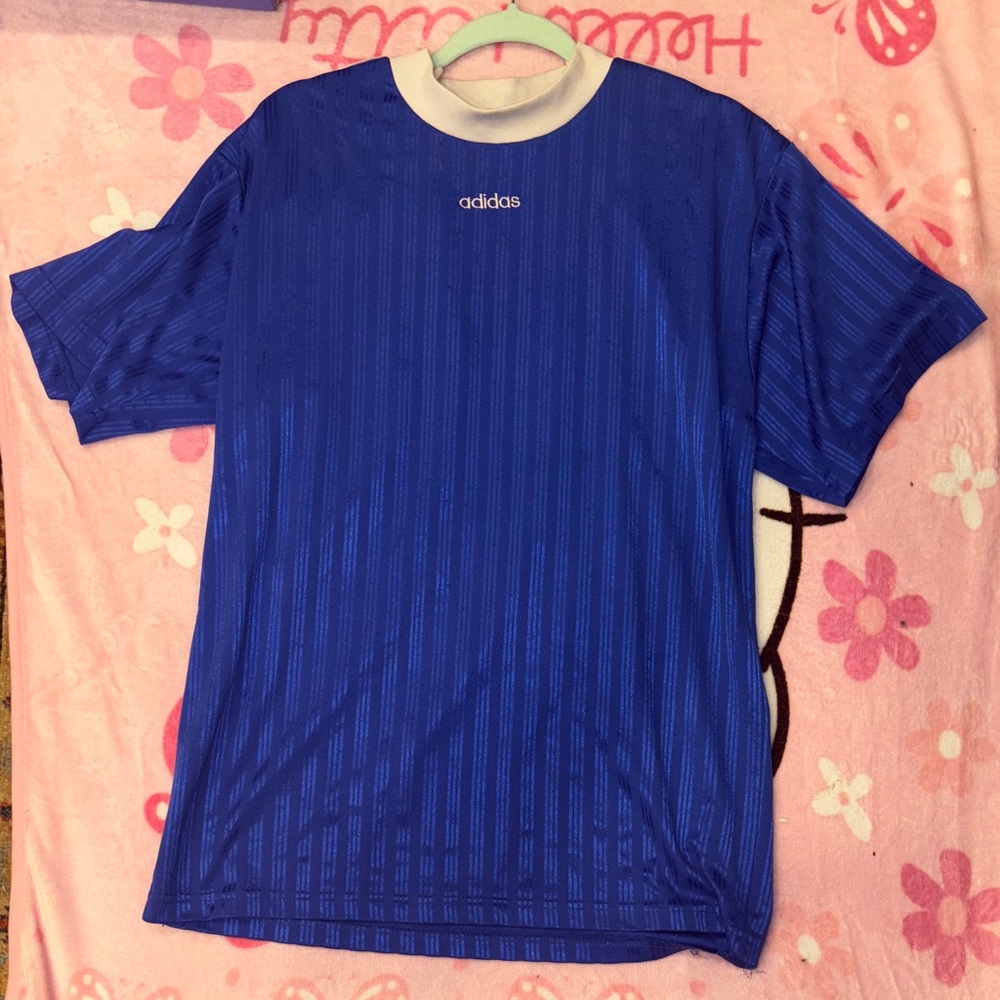 Adidas Men's Striped Blue Jersey